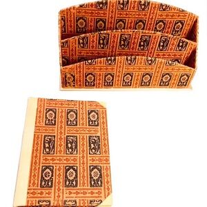 Vintage Style Orange and Black Organizer Set, handmade in Italy 1970’s